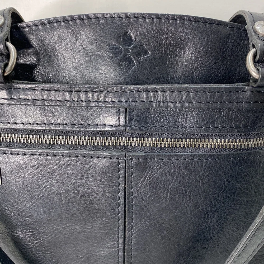 PATRICIA NASH Black Leather “Poppy Tote” (Heritage Collection) Bag - Picture 2 of 14